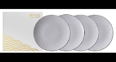 Gebaksbordenset Nippon White - Tokyo Design Studio - 4 stuks - 15cm