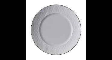 Porseleinen Bord met Strepen - Tokyo Design Studio Nippon White - 27cm