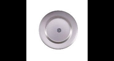 Ronde Schaal Vintage - Zilverkleurig Metaal - 19,5 x 1,6 cm