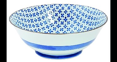 Blauw/Witte Kom - Mixed Bowls - 900ml - 19 x 7.5cm