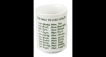 Witte Sushi Karakter/Engels Cup - The Oriental Shop - 300ml - 7.5 x 10cm