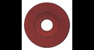 Gietijzeren Theepot Onderzetter Rood - 14cm