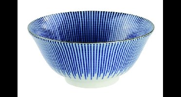 Blauw/Witte Kom - Gemengde Patronen - 14.8 x 6.8cm 500ml