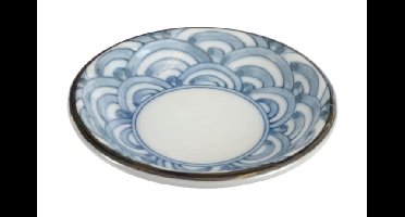 Sojasaus Schaal Blauw/Wit Seiji Rasen - Keramiek 9.5x2cm