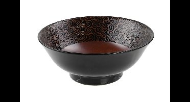 Zwart/Bruine Kom - Mixed Bowls - 1300ml - 21 x 8.5cm