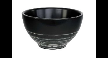 Zwart-witte porseleinen kom - Black Maru - 200ml - 10x5cm
