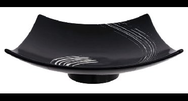 Porseleinen Serveerbord Zwart Maru - 25.4 x 25.4 cm