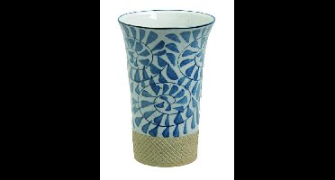 Blauw/Witte Theekop - Oosterse Motieven - 8 x 11,5cm