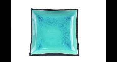 Vierkant Bord - Glassy Turquoise - 22 x 22cm