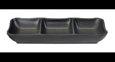 Zwarte Melamine Sauskom - The Oriental Shop - 3-delig - 19.6 x 8.4 x 2.7cm