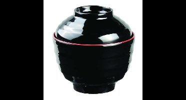 Melamine Kom Zwart/Rood - 10 x 9.5cm