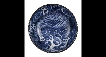 Japans Dinerbord - Tokyo Design Studio - Japonism Carp - Blauw - 28cm