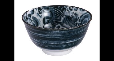 Japanse porseleinen kom - Tokyo Design Studio - Japonism - Zwart - 15x7cm