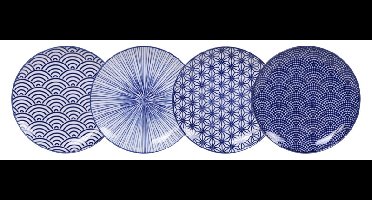 Gebaksborden Set Nippon Blue - Tokyo Design Studio - 16cm 4-delig