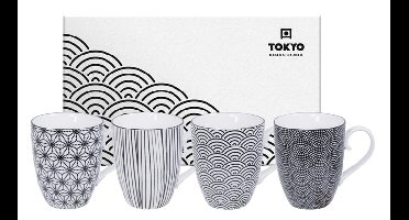 Mokkenset Nippon Black - Tokyo Design Studio - 380ml - 4-delig