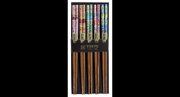 Japanse eetstokjes met drakenmotief - Tokyo Design Studio - 5-delig