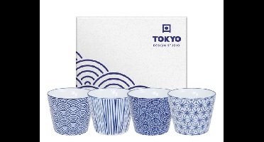 Japanse Koppen Set - Nippon Blue - Tokyo Design Studio - 4-delig - 180ml - 8.3x6.5cm