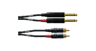 Cordial CFU 6 PC Adapterkabel Tulp M-Jack M Stereo 6m