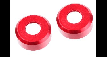 Team Corally - HDA Suspension Arm Insert - Outer - Spacer 1.5mm - Aluminum - Red - 2 pcs