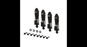 Arrma - Aluminum Shock Set, 58mm Length, 1000 cSt Oil (4), Black for Grom (ARA-1567)
