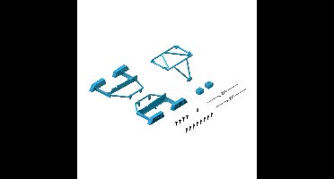 Arrma - Desert truck body roll cage set (blue) for grom (ARA-1569)