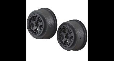 Arrma - 1/10 Short Course Front/Rear 2.2/3.0 Wheels, 14mm Hex, Black (2) (AR510096)