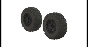 Arrma - Fortress SC Tire Set Glued Black (2) (AR550042)