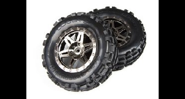 DBOOTS Sand Scorpion DB XL Tyre Set Glued (Black Chrome) Front (2PCS) (AR550001)