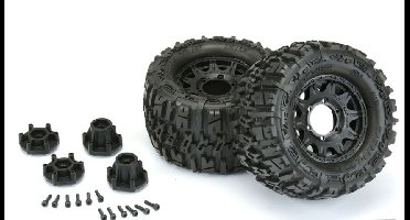 Proline Trencher 2.8" All Terrain Mounted banden op Raid Black 6x30 velgen