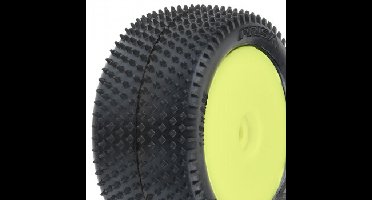 Proline Pin Tires, Rear, Mounted, Yellow (2): Mini-B