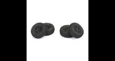 Proline Hyrax 1.0 banden op zwarte Impulse bead-lock velgen - SCX24