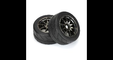 Proline 1/7 Toyo Proxes R888R S3 Front/Rear 42/100 2.9" BELTED Mounted (Gun Metal) 17mm 5-Spoke (2)