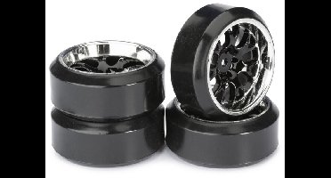 Absima drift banden Type C - Zwart/Chrome