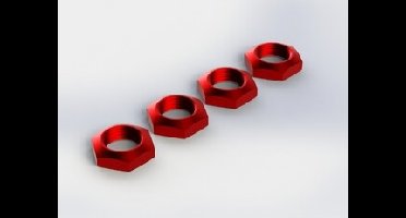 Arrma - Aluminium Wheel Nut 17MM (RED) (4PCS) (AR330360)