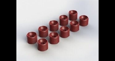 Hub Nut (RED) (10PCS) (AR330335)