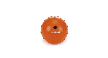 Beeztees massief rubberbal 7 cm oranje