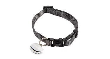 Beeztees nylon kattenhalsbandje uni donkergrijs l20 30b 10cm