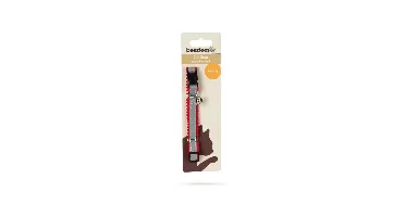 Beeztees reflecterend kattenbandje grijs/rood