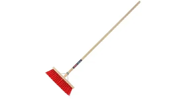 Bezem rood Steel Breedte 35cm Hoogst 140cm