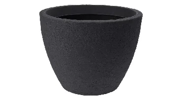 BLOEMPOT STEEN DIA 40XH31CM ZWART