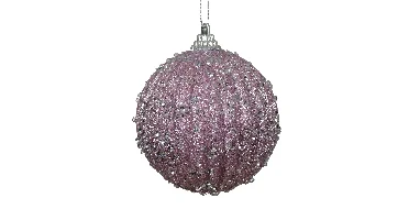 Decoris kerstbal foam 8cm fris lila