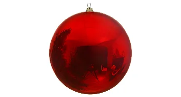 Decoris kerstbal plastic 40cm glans kerstrood