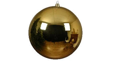 Decoris kerstbal plastic 40cm glans lichtgoud