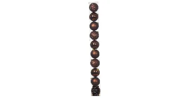 Decoris kerstball set plastic | 10 stuks | 6 centimeter | espresso