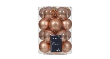 Decoris kerstballen glas 20st roze 6cm
