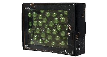Decoris kerstballen op draad Glas 144st dennengroen 2,5cm