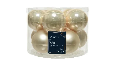 Decoris kerstballen set glas | 10 stuks | 6 centimeter | parel
