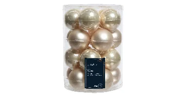 Decoris kerstballen set glas | 20 stuks | 6 centimeter | parel