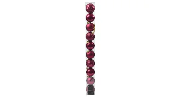 Decoris kerstballen set plastic 10st Granaatappel 6cm