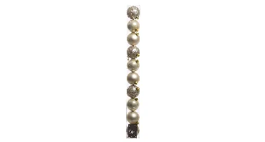 Decoris kerstballen set plastic 10st parel 6cm